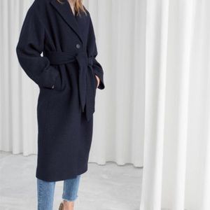 ISO Black or Blue & Other Stories Wrap Coat